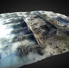 Airport Terminal Landscape 3d model