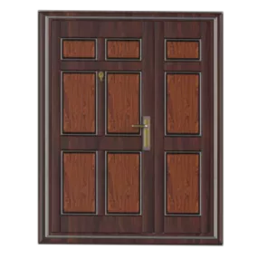 Flush Solid Wood Door 3d model