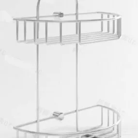 Double Bathroom Pendant Inox 3d model