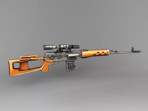 Luger Pistol Gun 3d model