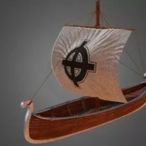 Drakkar Sailor Boat 3d model