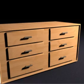 Wooden Dresser 3d model