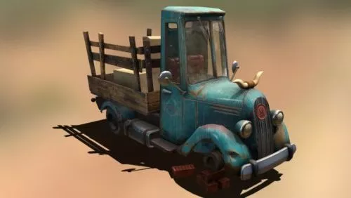 Dz Vintage Truck 3d model Dz Vintage Truck 3d model