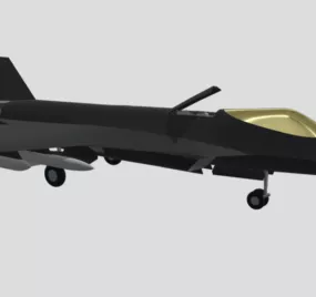 E-58 Military Aircraft 3d model