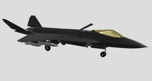 E-58 Military Aircraft 3d model E-58 Military Aircraft 3d model