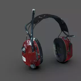 Earmuffs Headphones With Radio 3d model