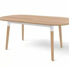 Wooden Extending Dining Ash Table 3d model