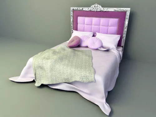 Elegant Pink Bed Design 3d model Elegant Pink Bed Design 3d model