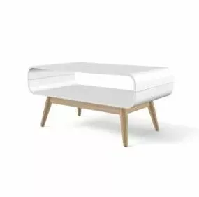 Compact Coffee Table Round Corners 3d model