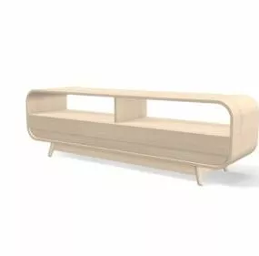 Table Media Unit Ash Wooden 3d model