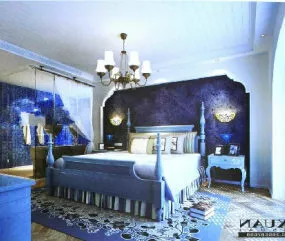 European Classical Fantasy Bedroom Interior 3d model