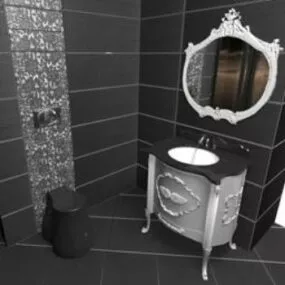European Bathroom Interior 3d model