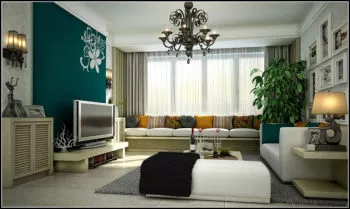 European Decor Garden View Living Room 3d model European Decor Garden View Living Room 3d model