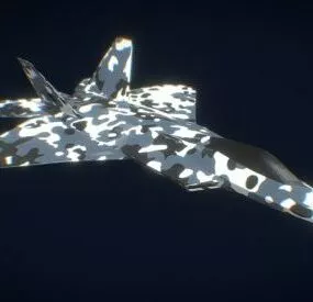 Aircraft F22 Raptor With Armoured 3d model