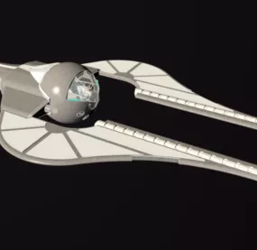 Spaceship Station Alien Fighter 3d model