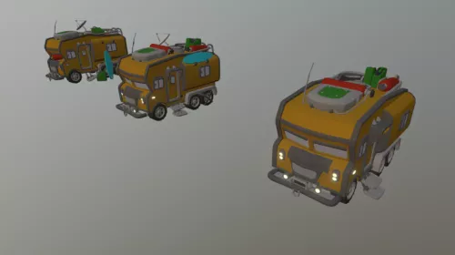 Semi Truck Lowpoly 3d model