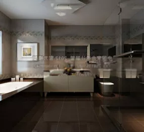 Family Bathroom 3d model