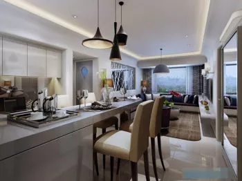 Fashion Living Room Dining Space 3d model Fashion Living Room Dining Space 3d model