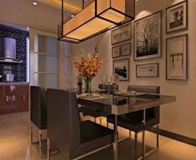 Decor Small Family Restaurant Interior 3d model