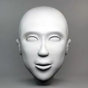 Female Head Sculpture 3d model
