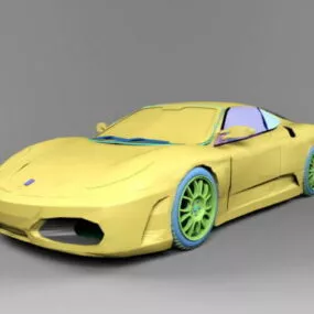 Lowpoly Ferrari F430 Car 3d model