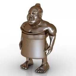 Monga Warrior Character With Sword 3d model