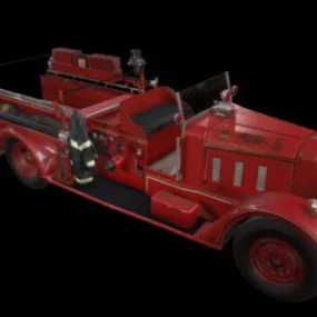 Vintage Fire Truck 3d model