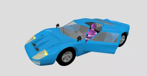 Ford Gt40 Racing Car V1 3d model Ford Gt40 Racing Car V1 3d model