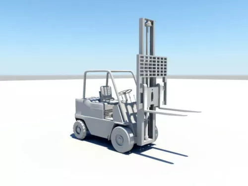 Yellow Warehouse Forklift 3d model