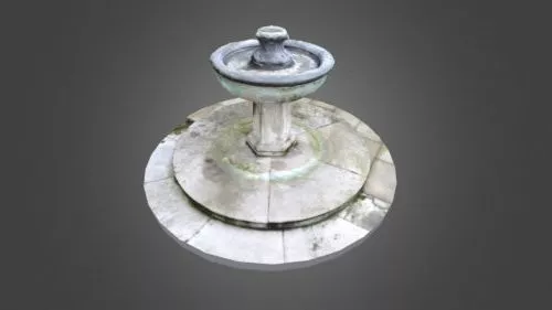Fountain Stone Decoration 3d model