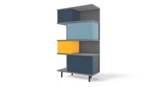 Shelving Unit Colorful 3d model Shelving Unit Colorful 3d model