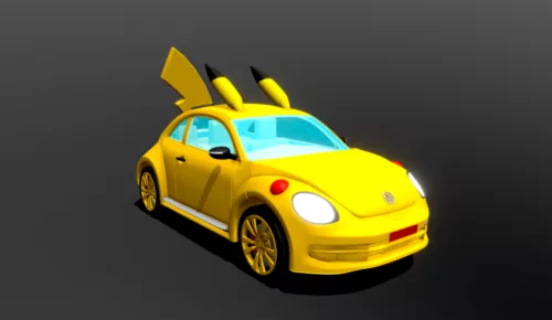 Pikachu Car 3d model Pikachu Car 3d model