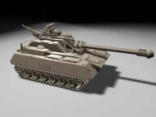 Small Tank Low Poly 3d model