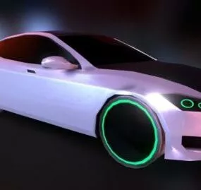 Sci-fi Solar Car 3d model
