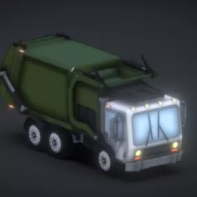 City Garbage Truck 3d model