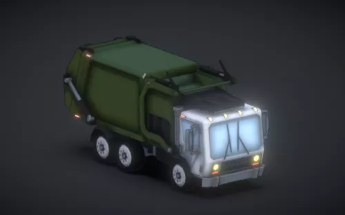 Plastic Garbage Bin 3d model