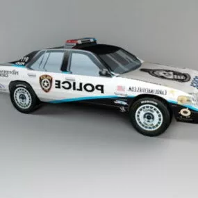Western Police Car 3d model