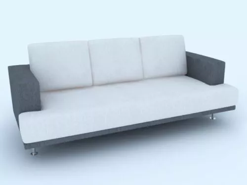 3 Seaters Gray White Sofa Furniture 3d model 3 Seaters Gray White Sofa Furniture 3d model