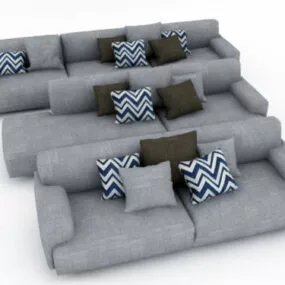 Furniture Gray Sofa Sets 3d model