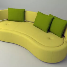 Green Sofa Furniture 3d model