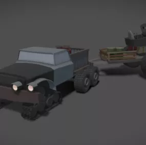 Gaming Gun Car 3d model