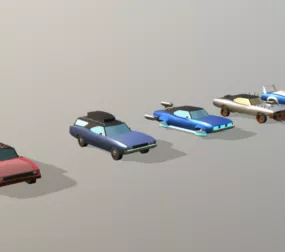 Lowpoly Car Collection 3d model