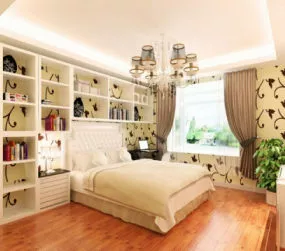 Hardcover Bedroom Interior 3d model