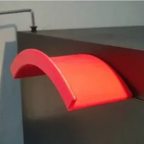 Curved Headphone Holder Printable 3d model