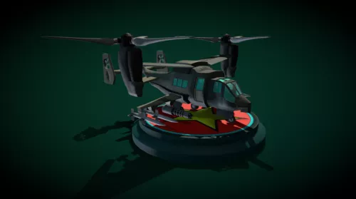 Small Rescue Utilities Helicopter 3d model