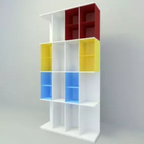 Colorful High Cabinet 3d model