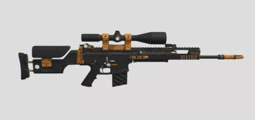Black Short Gun 3d model