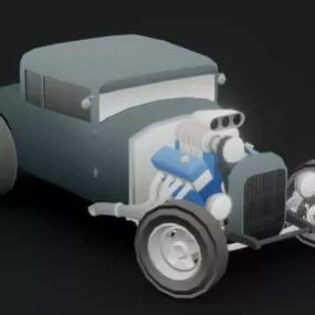 Hod Rod Lowpoly Car 3d model