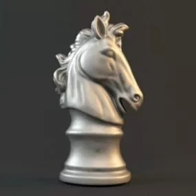Western Horse Chess Piece 3d model