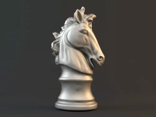 Black White Chess Game 3d model